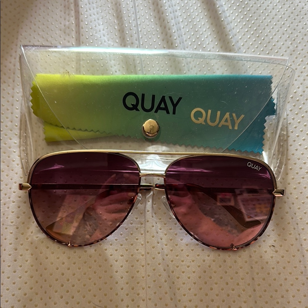 Quay Purple Aviator Sunglasses